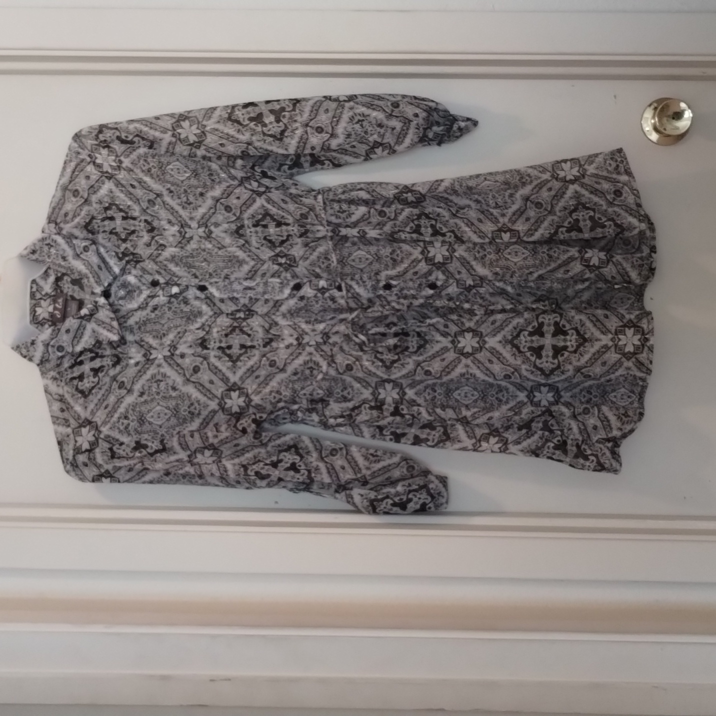 Black And White Tunic, Dots Brand, Size L